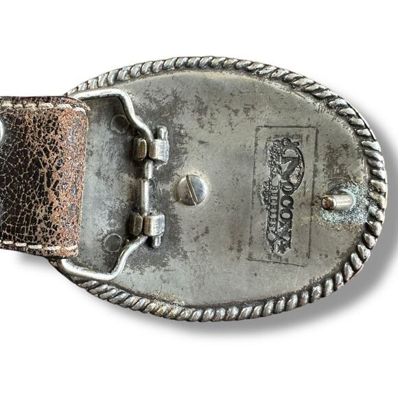 Nocona Belt Co Women’s Leather Cross Western Belt Buckle Size M